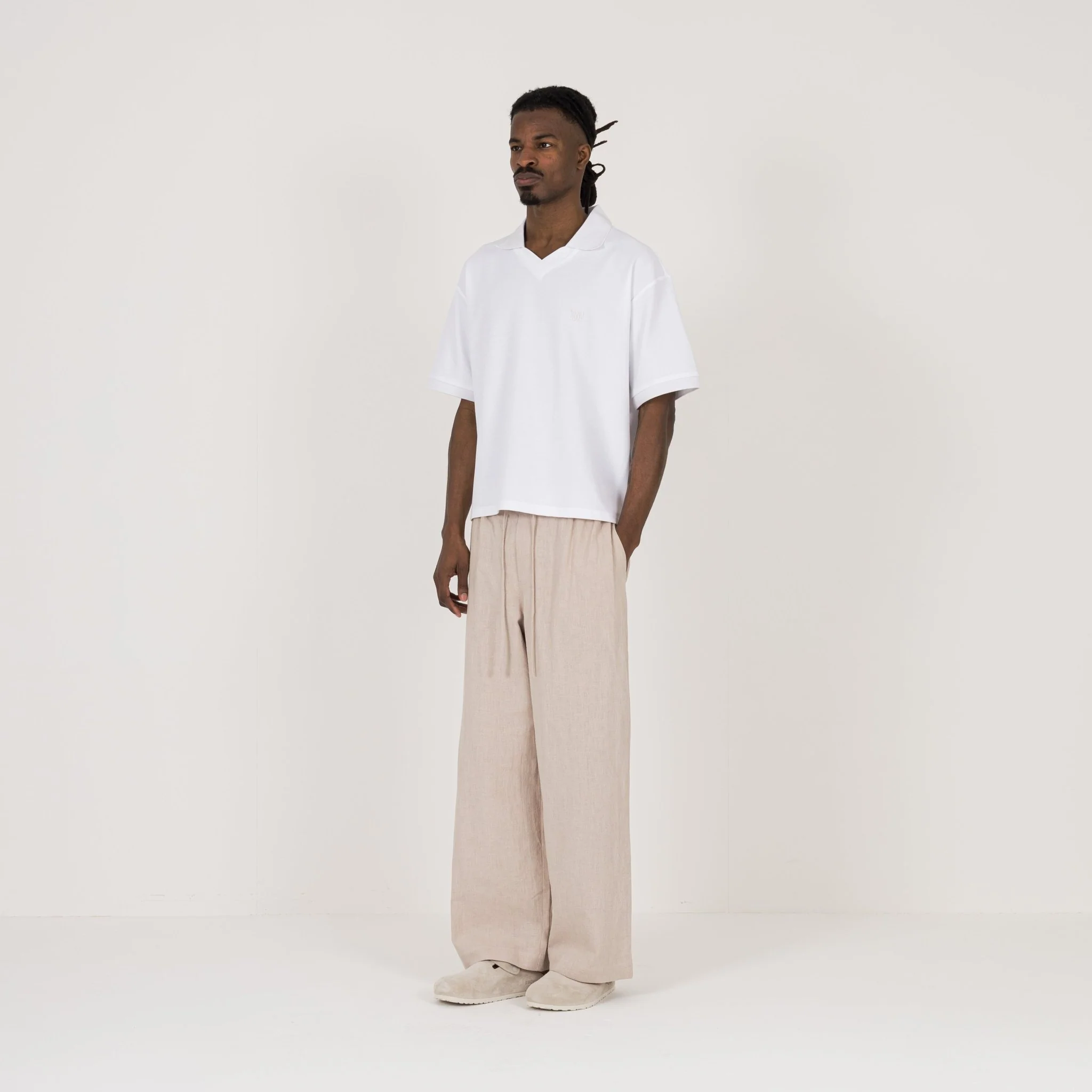Cropped Polo - White - Image 5