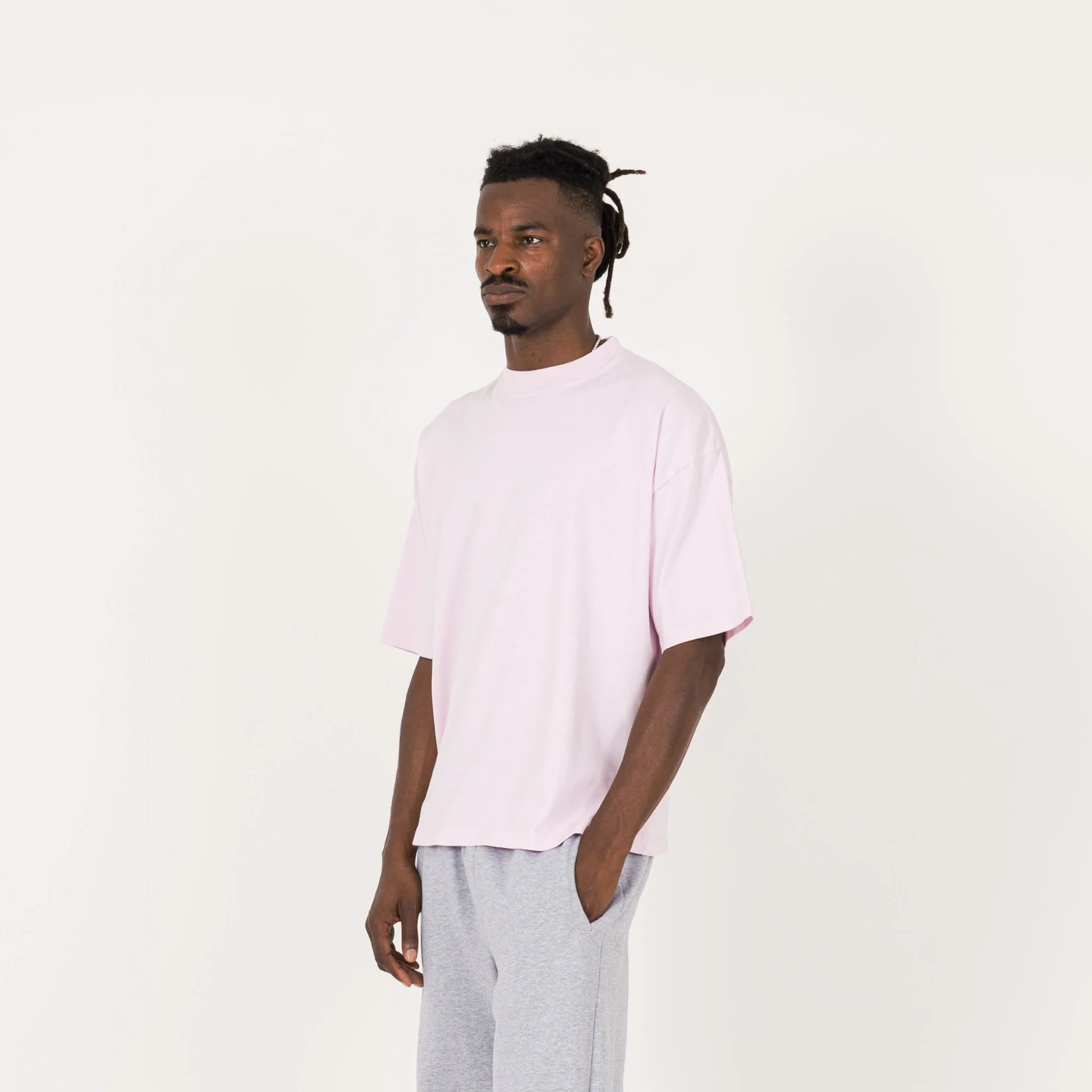 Cropped T-Shirt - Light Pink - Image 3