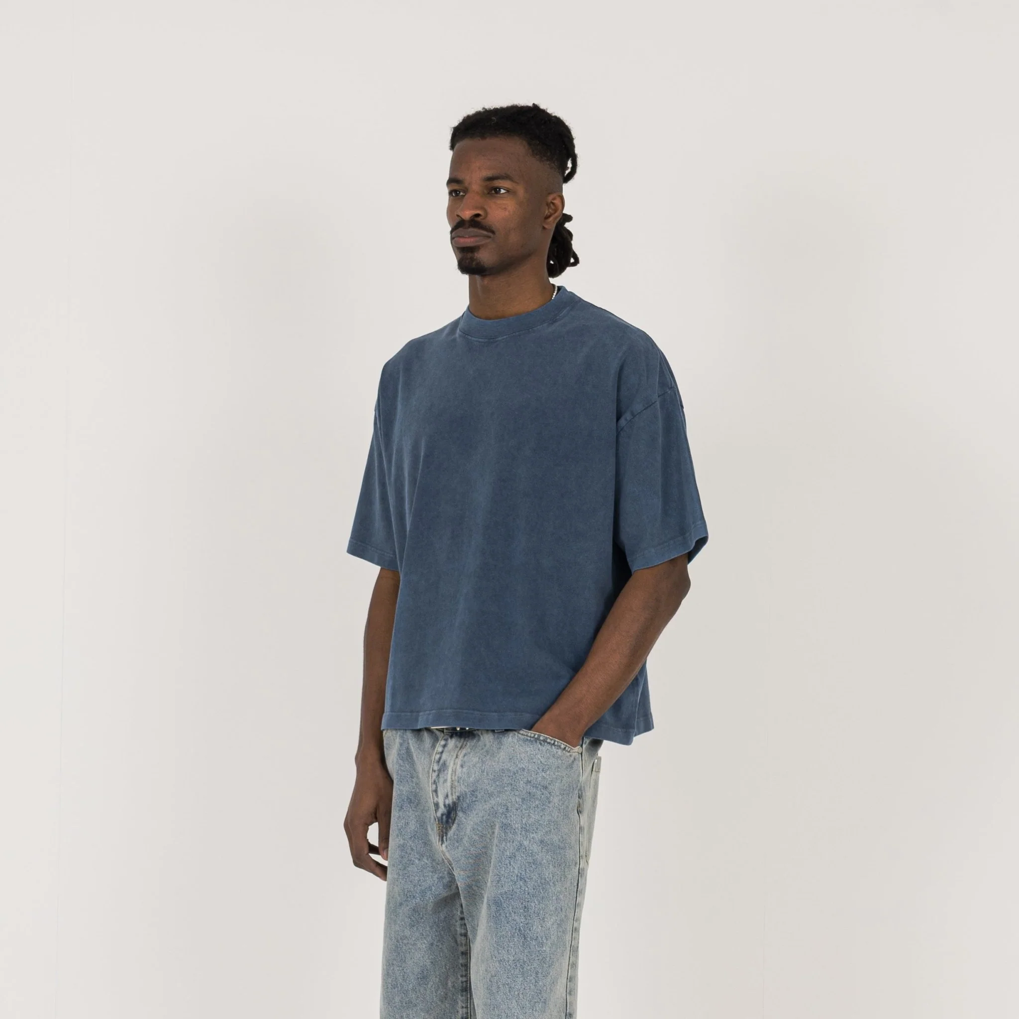 Cropped T-Shirt - Vintage Azure - Image 3