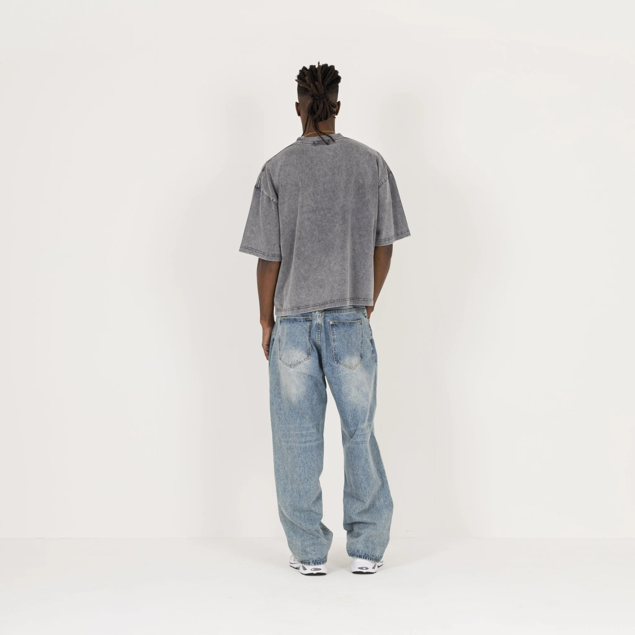 Cropped T-Shirt - Vintage Grey - Image 7