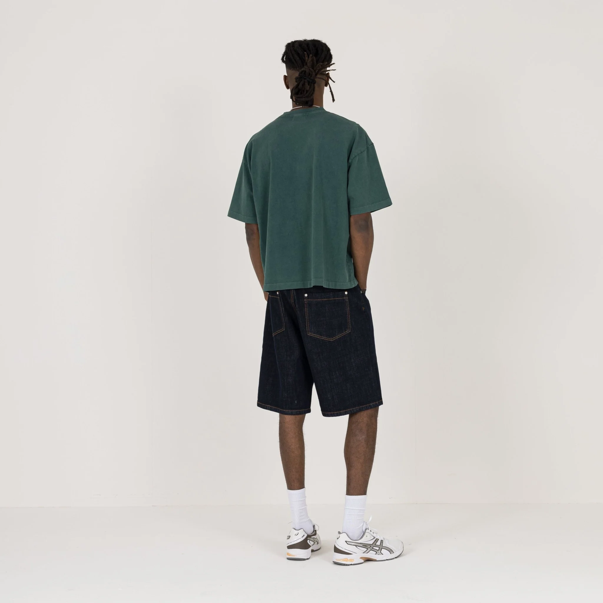 Cropped T-Shirt - Vintage Moss - Image 7