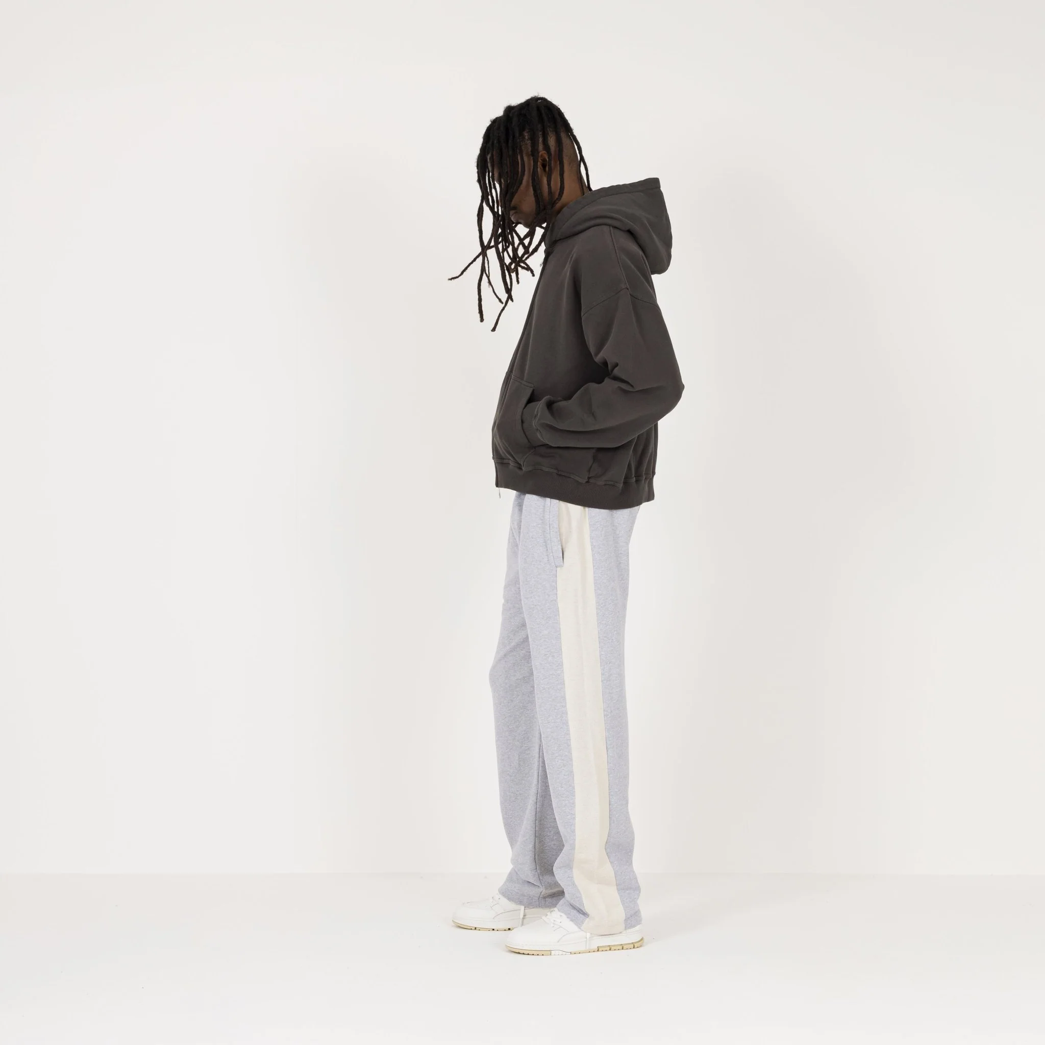 Cropped Zip Hoodie - Dark Mocha - Image 6