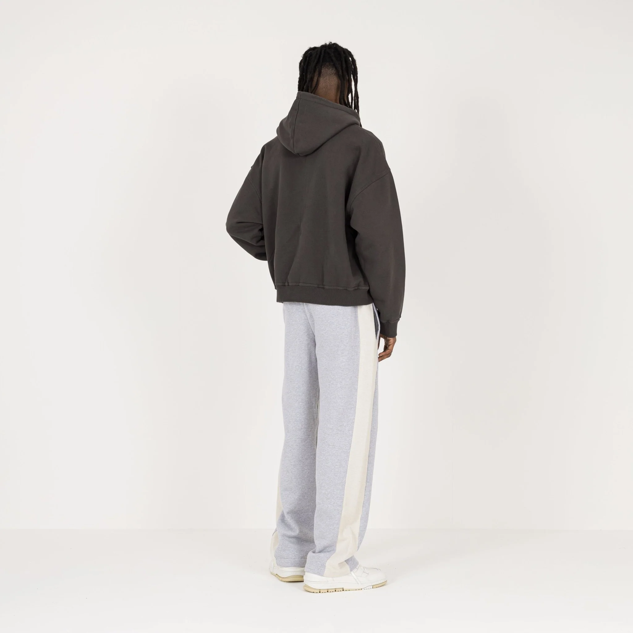 Cropped Zip Hoodie - Dark Mocha - Image 7