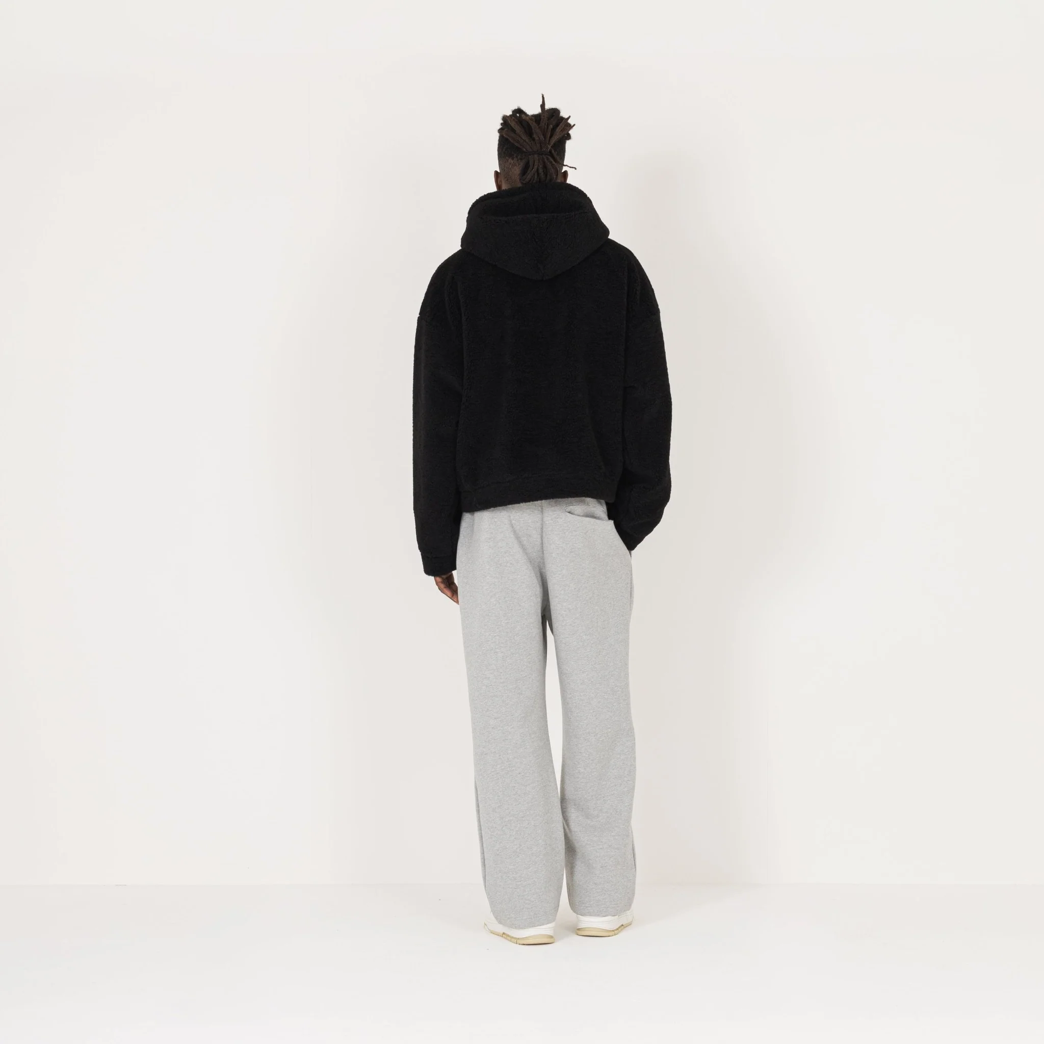 Fleece Zip Jacket - Black - Image 7