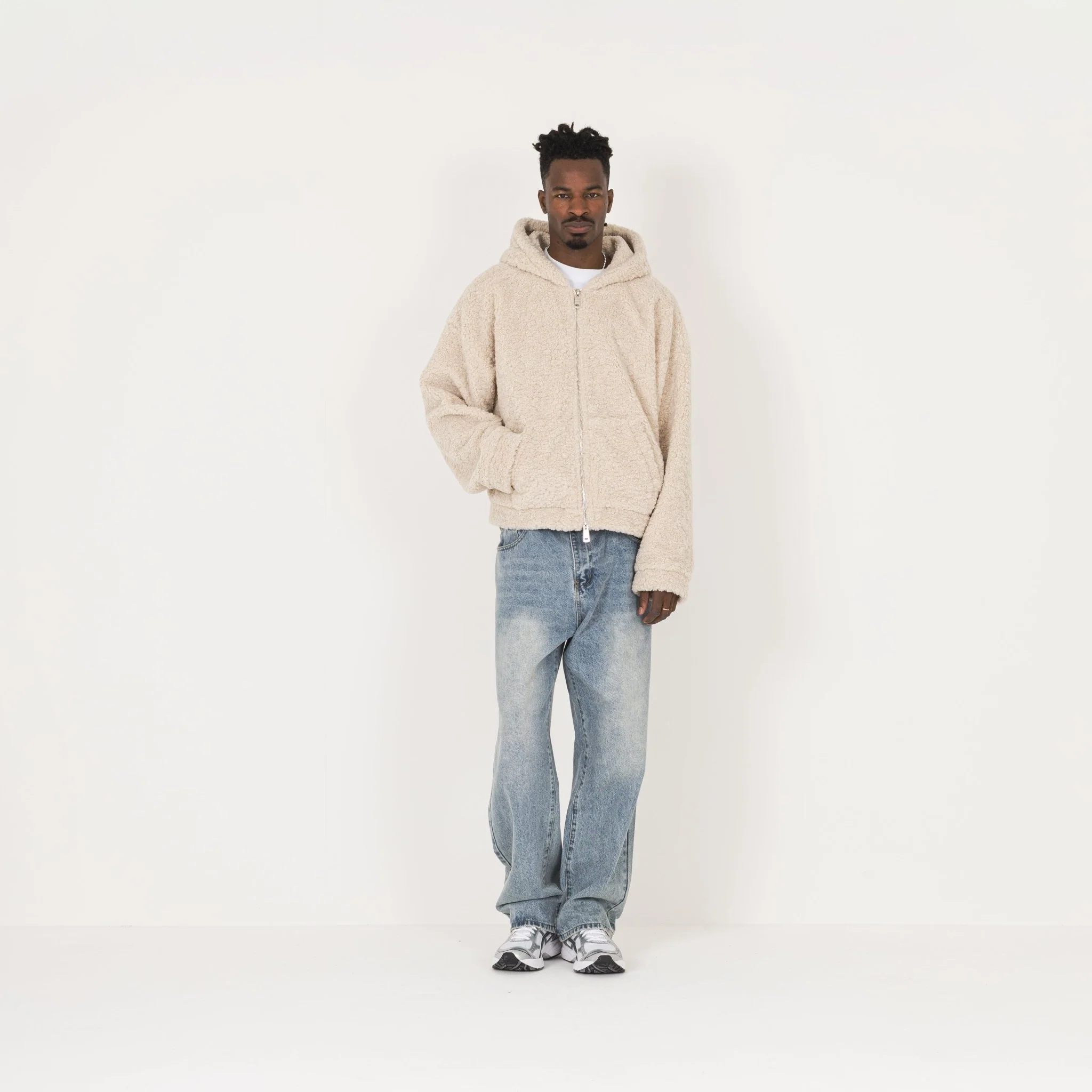 Fleece Zip Jacket - Natural - Image 4