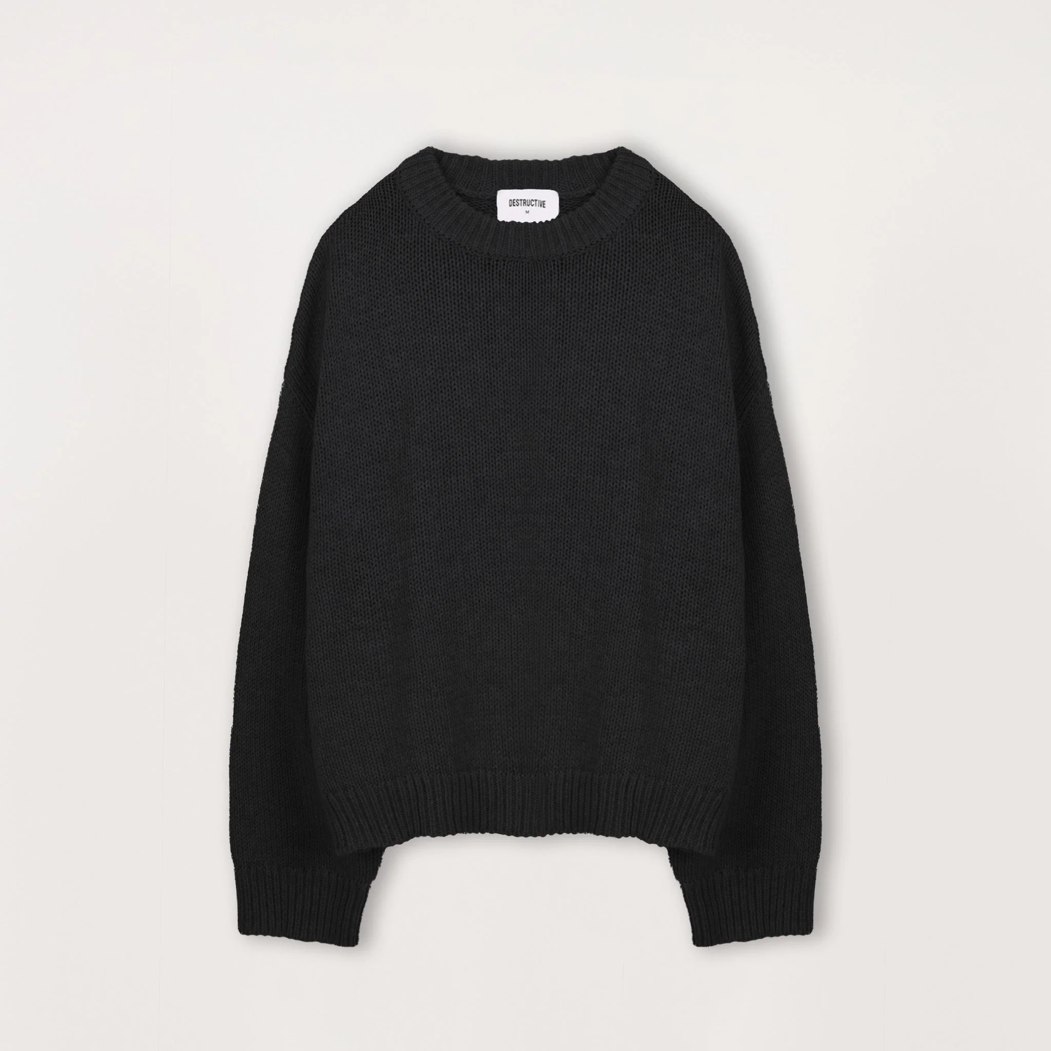 Knitted Sweatshirt - Black
