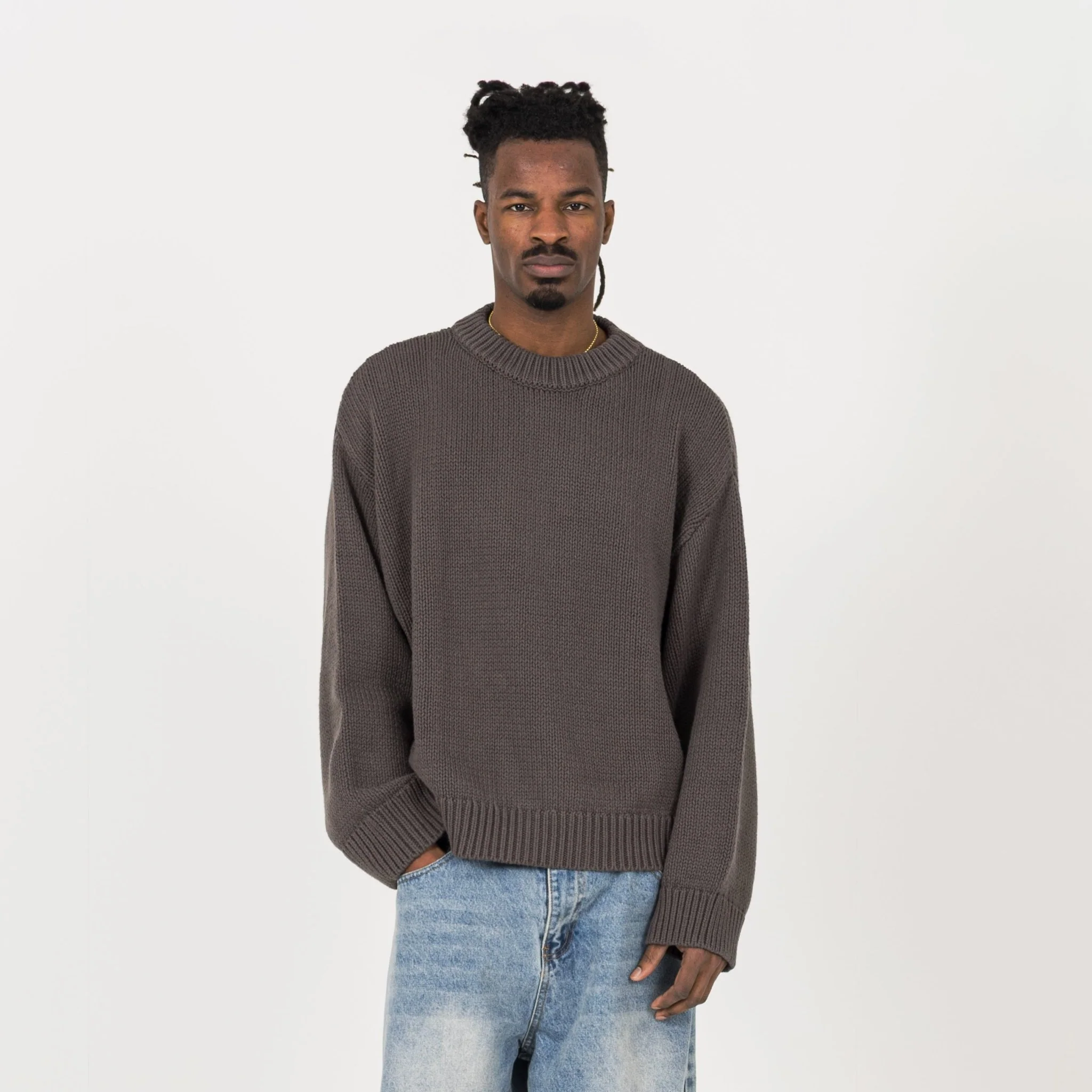 Knitted Sweatshirt - Sable - Image 2
