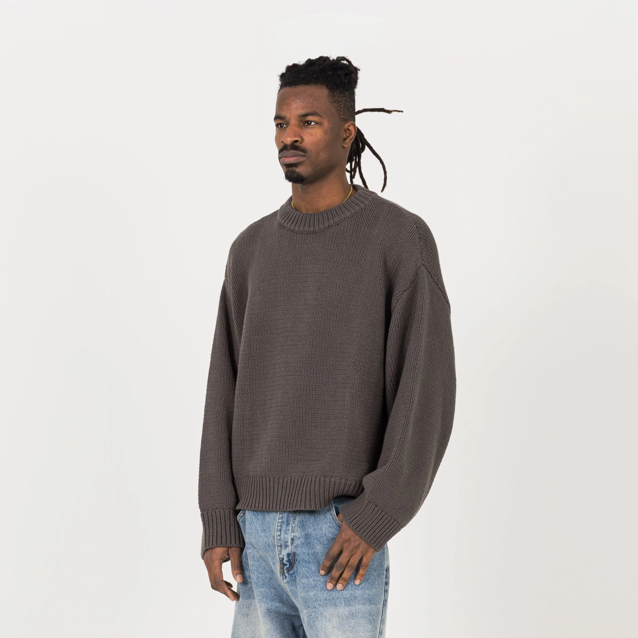 Knitted Sweatshirt - Sable - Image 3