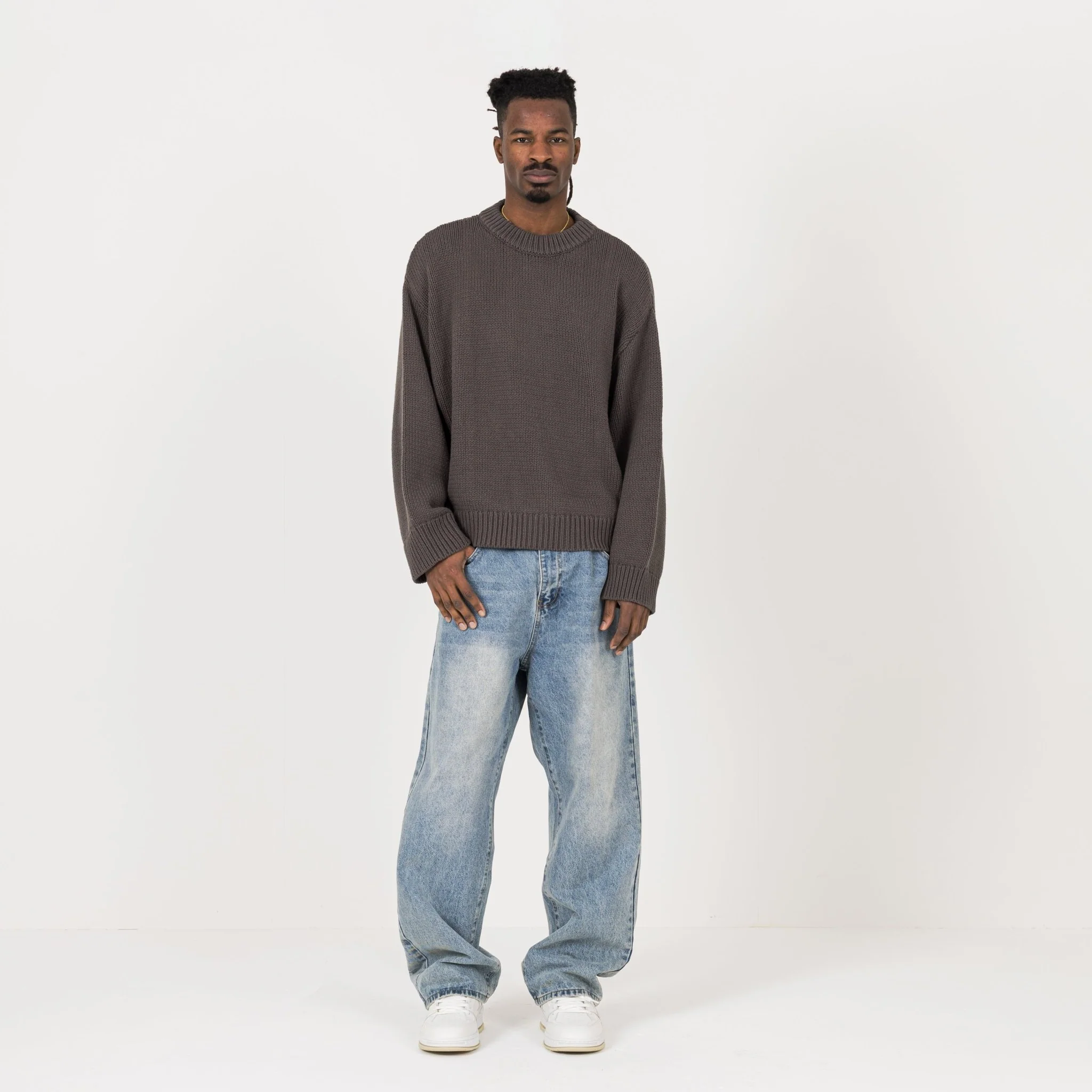 Knitted Sweatshirt - Sable - Image 4