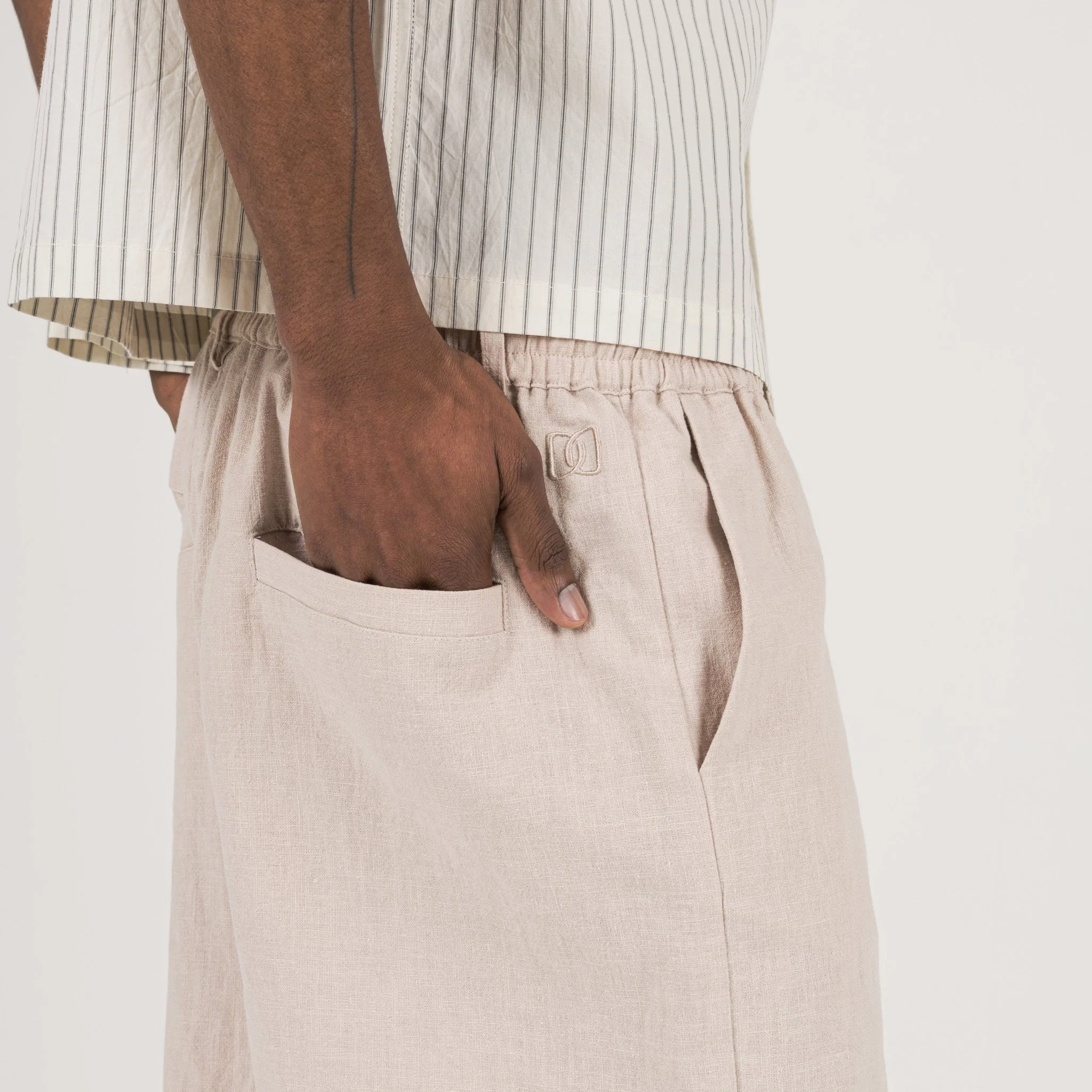 Linen Short - Ecru - Image 8