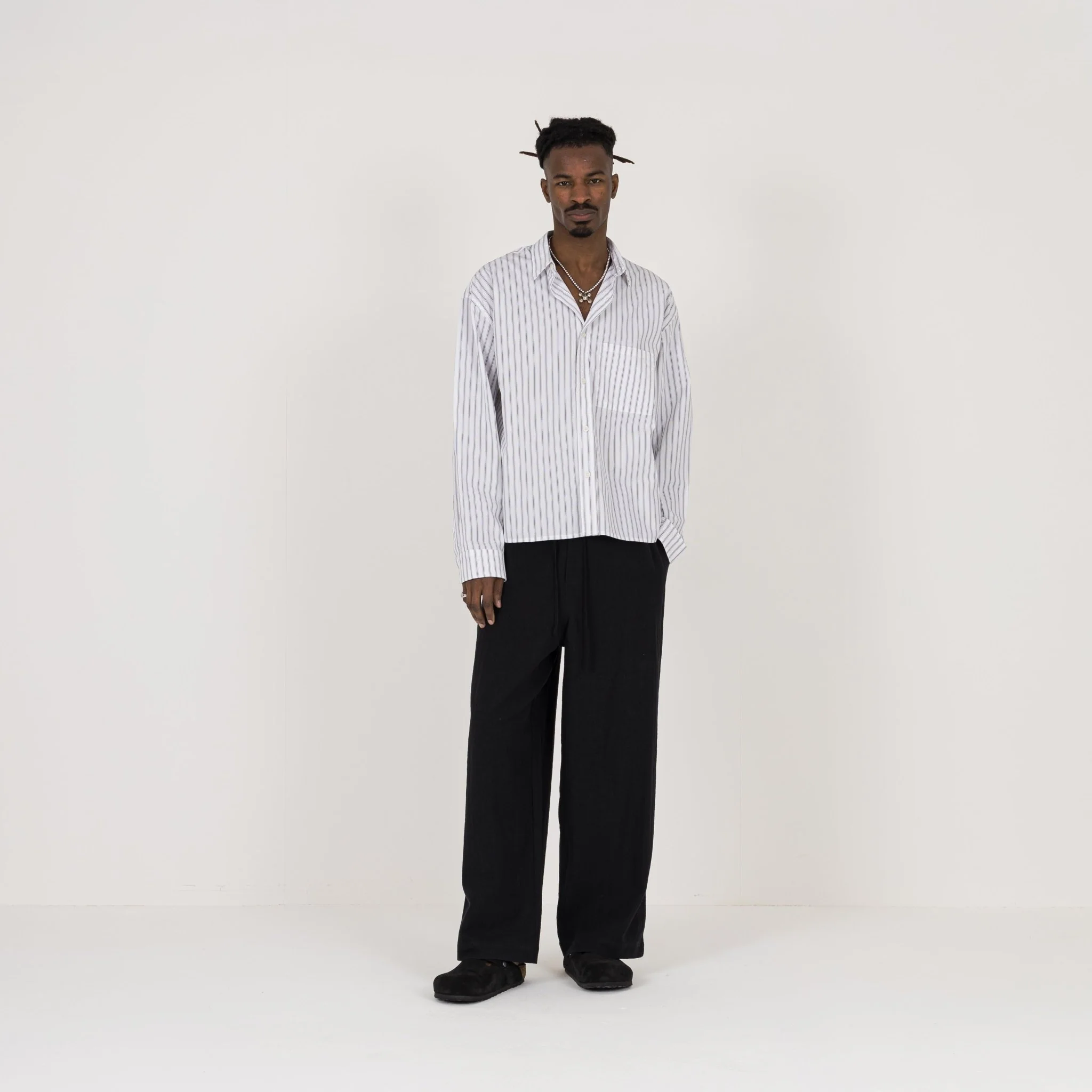 Linen Trouser - Black - Image 4