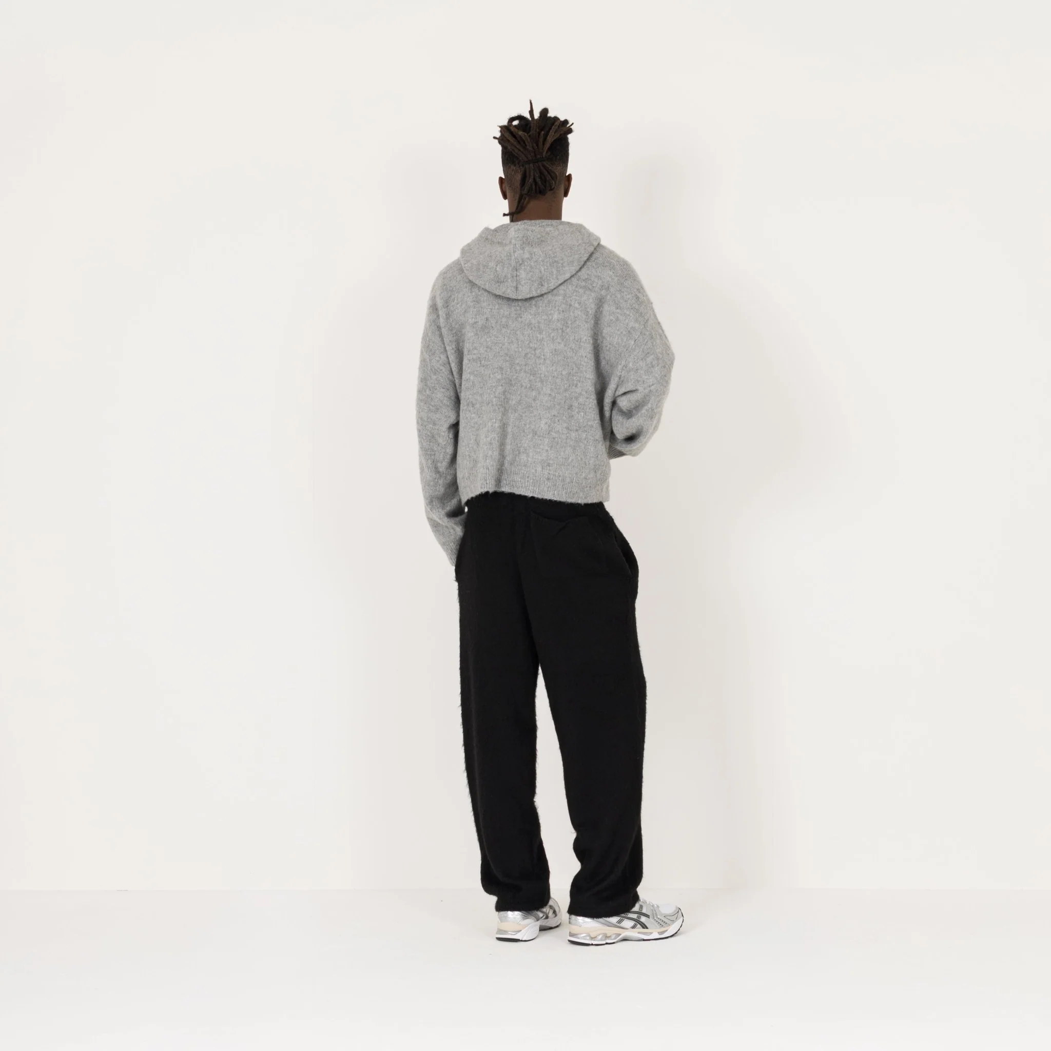 Mohair Zip Hoodie - Glacial Grey - Image 7