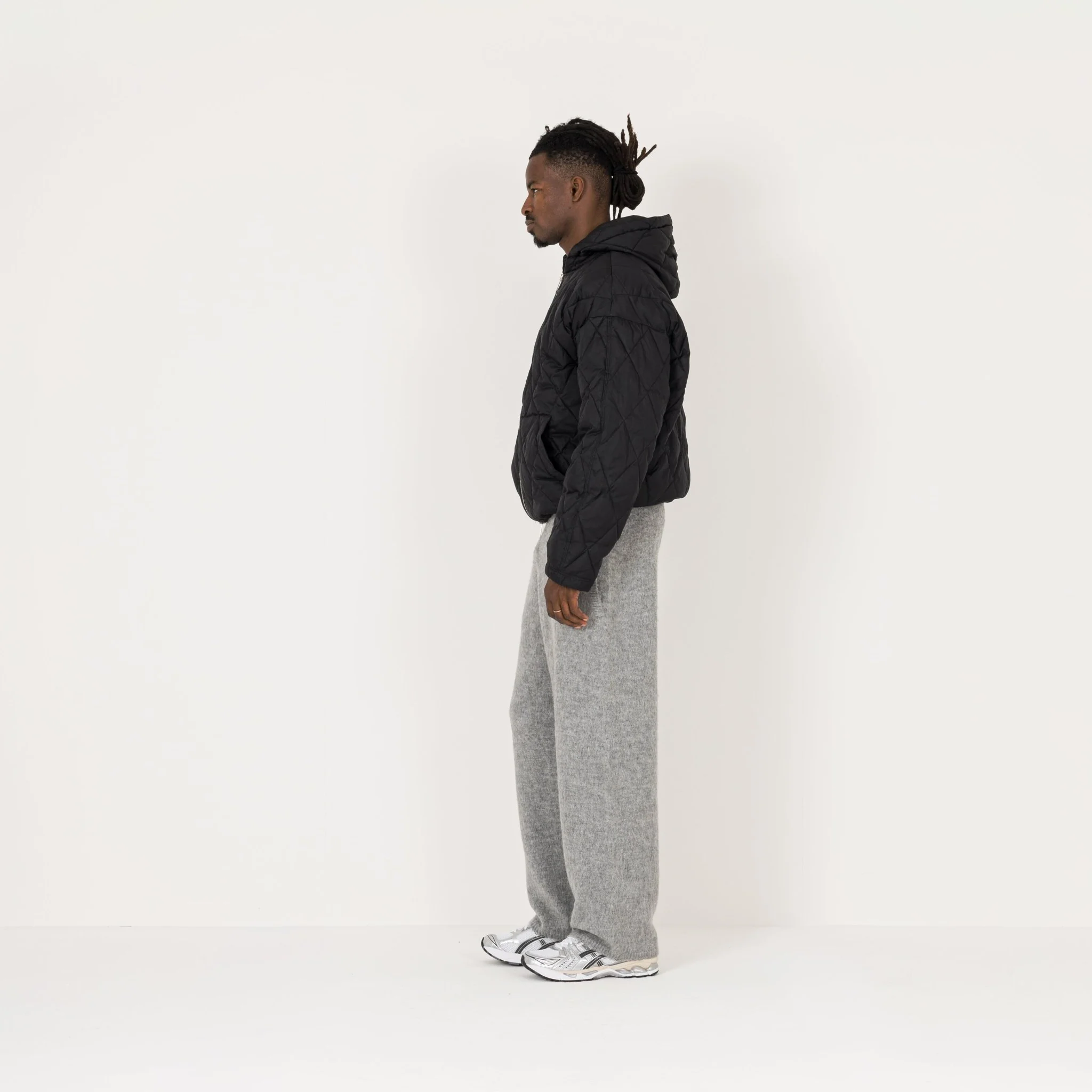 Quilted Zip Jacket - Black - Image 6