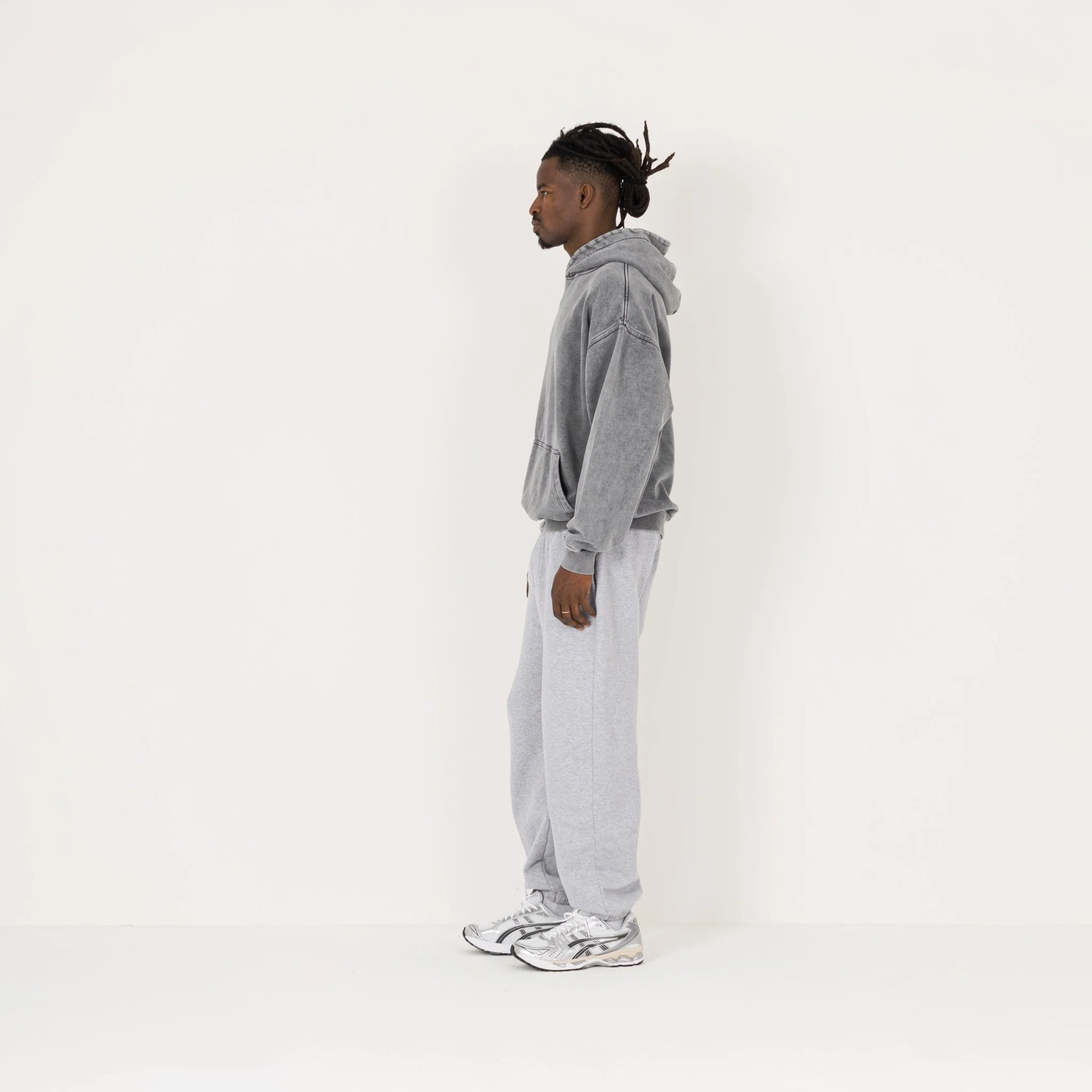 Relaxed Cuffed Sweatpant - Light Marl Grey - Image 6