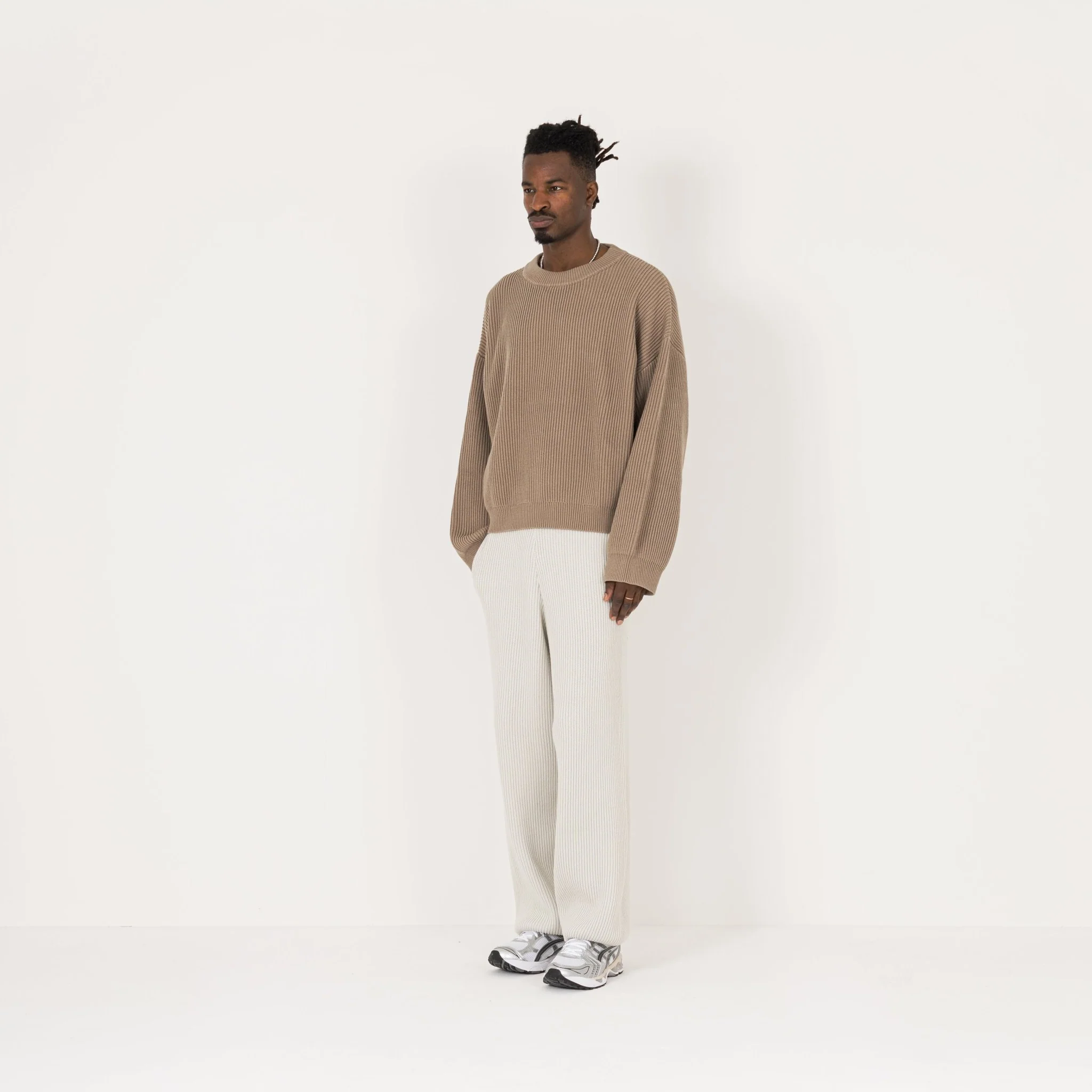 Ribbed Sweatpant - Oat - Image 5
