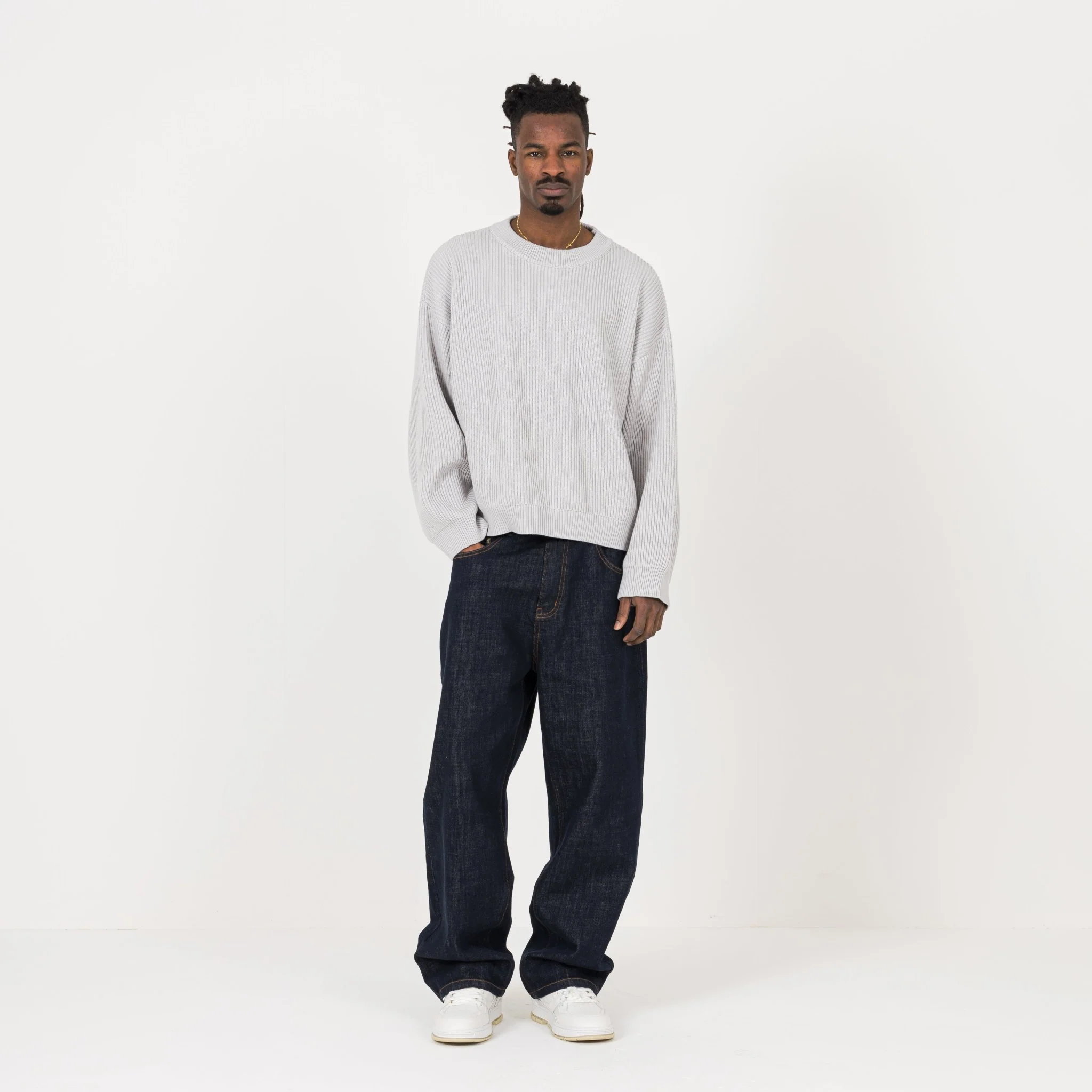 Ribbed Sweatshirt - Nimbus Grey - Image 4