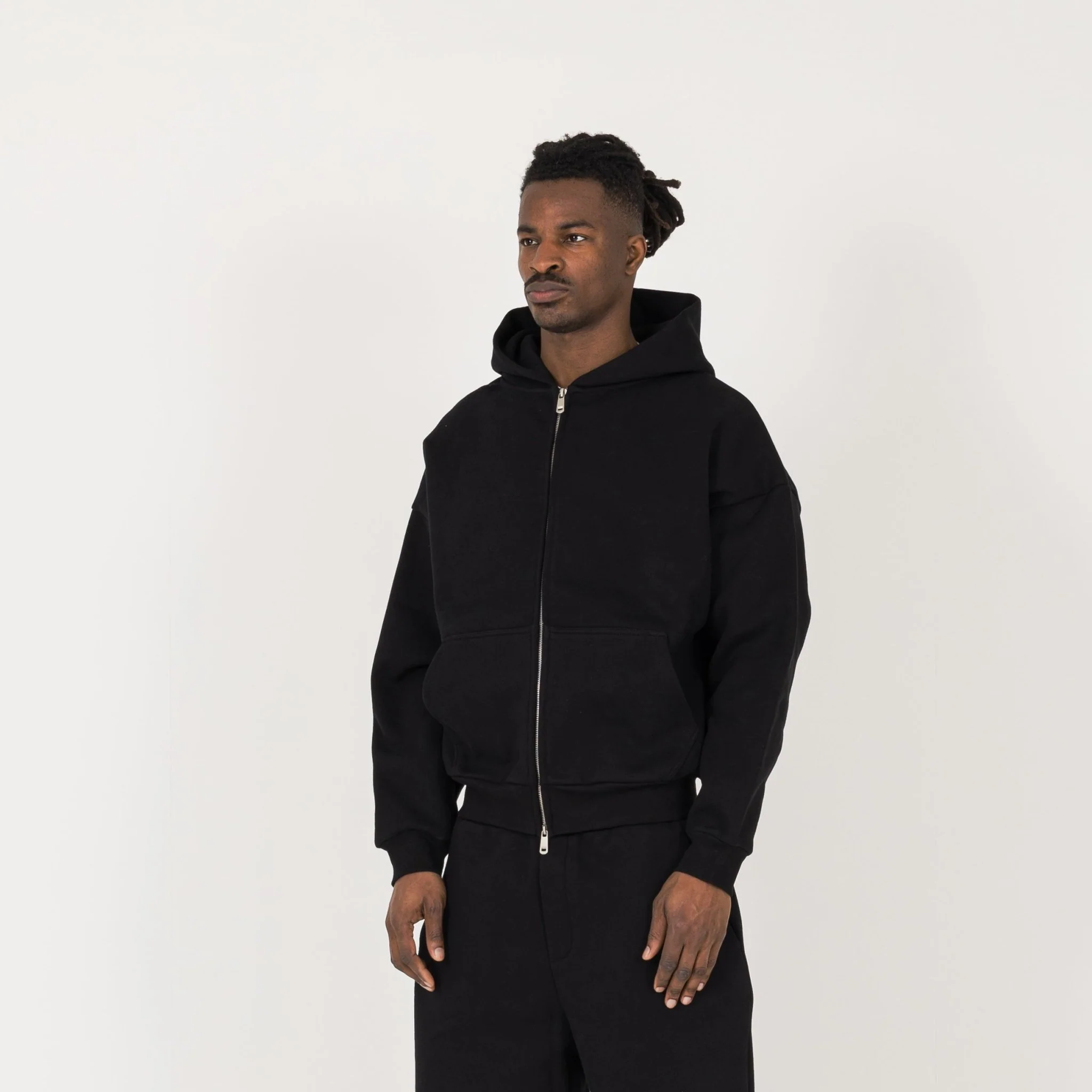 Sculpt Zip Hoodie - Carbon Black - Image 3