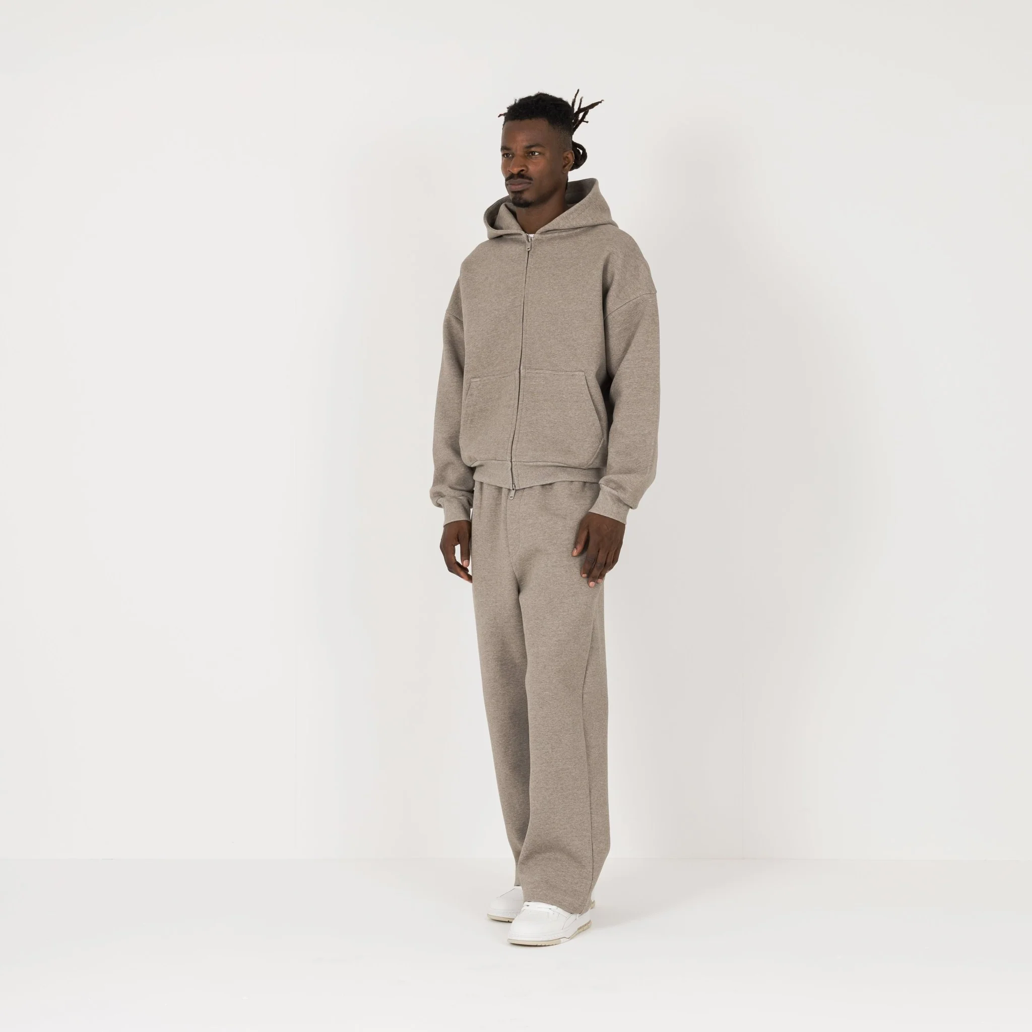 Sculpt Zip Hoodie - Clay Marl - Image 5
