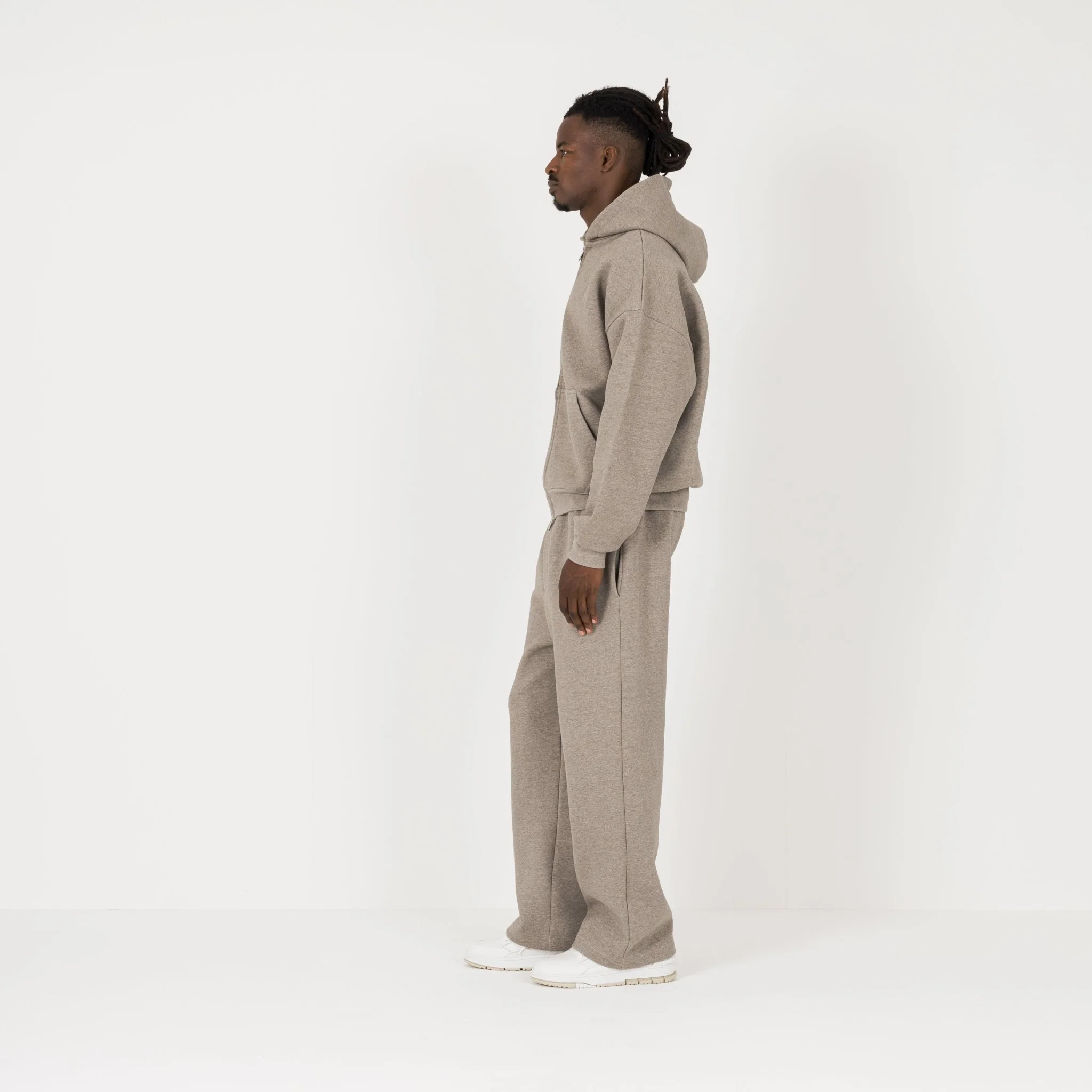 Sculpt Zip Hoodie - Clay Marl - Image 6