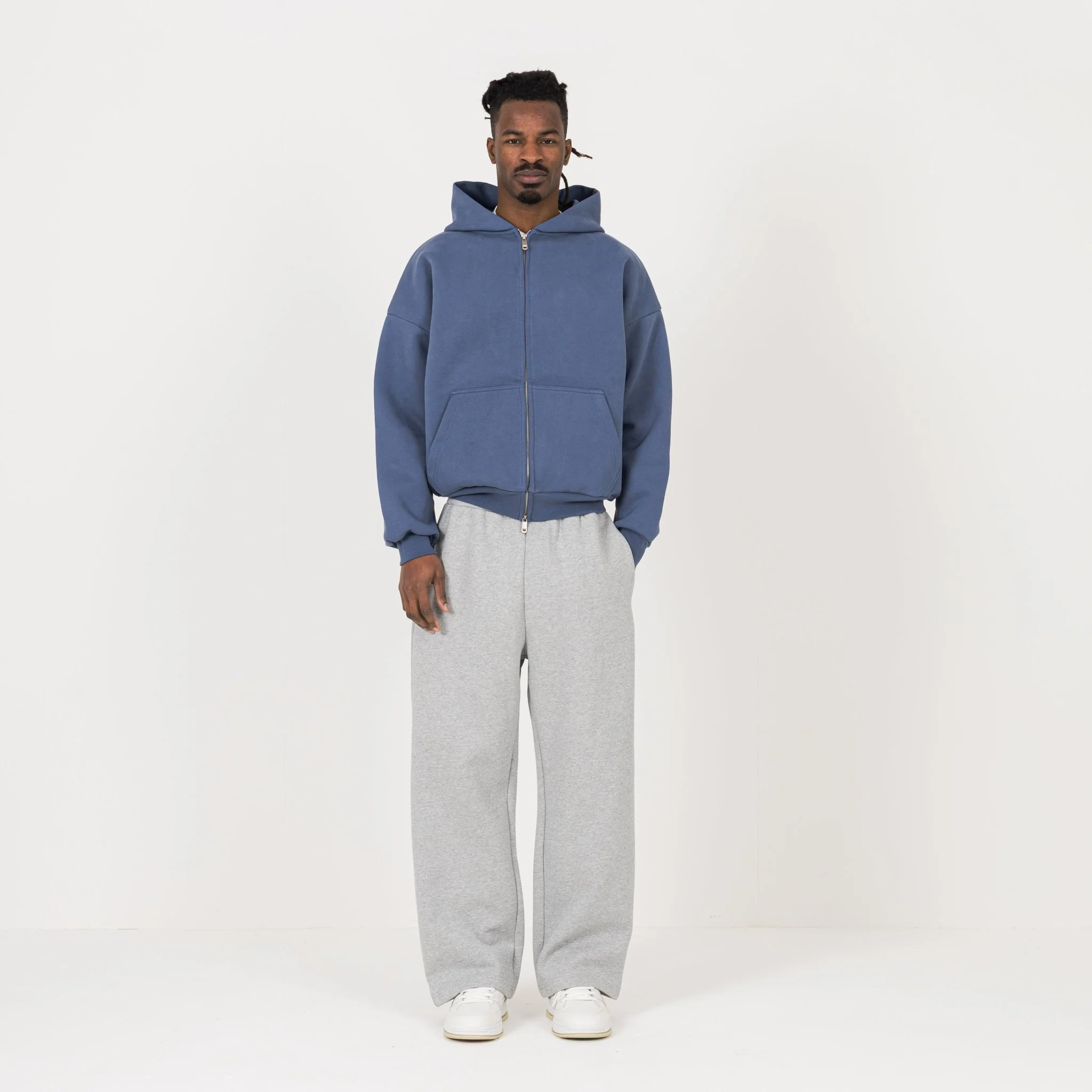 Sculpt Zip Hoodie - Haze Blue - Image 4
