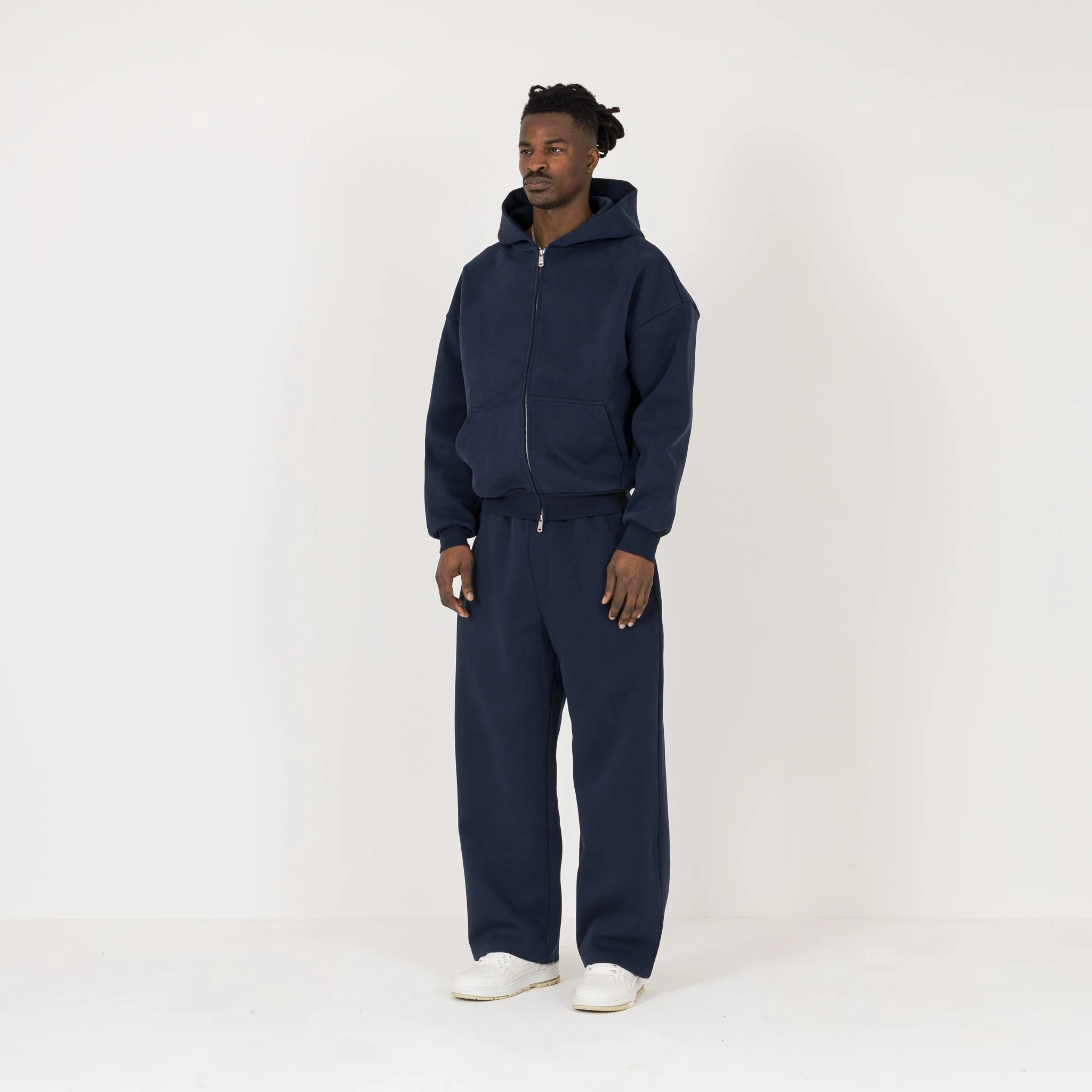 Sculpt Zip Hoodie - Midnight Blue - Image 5