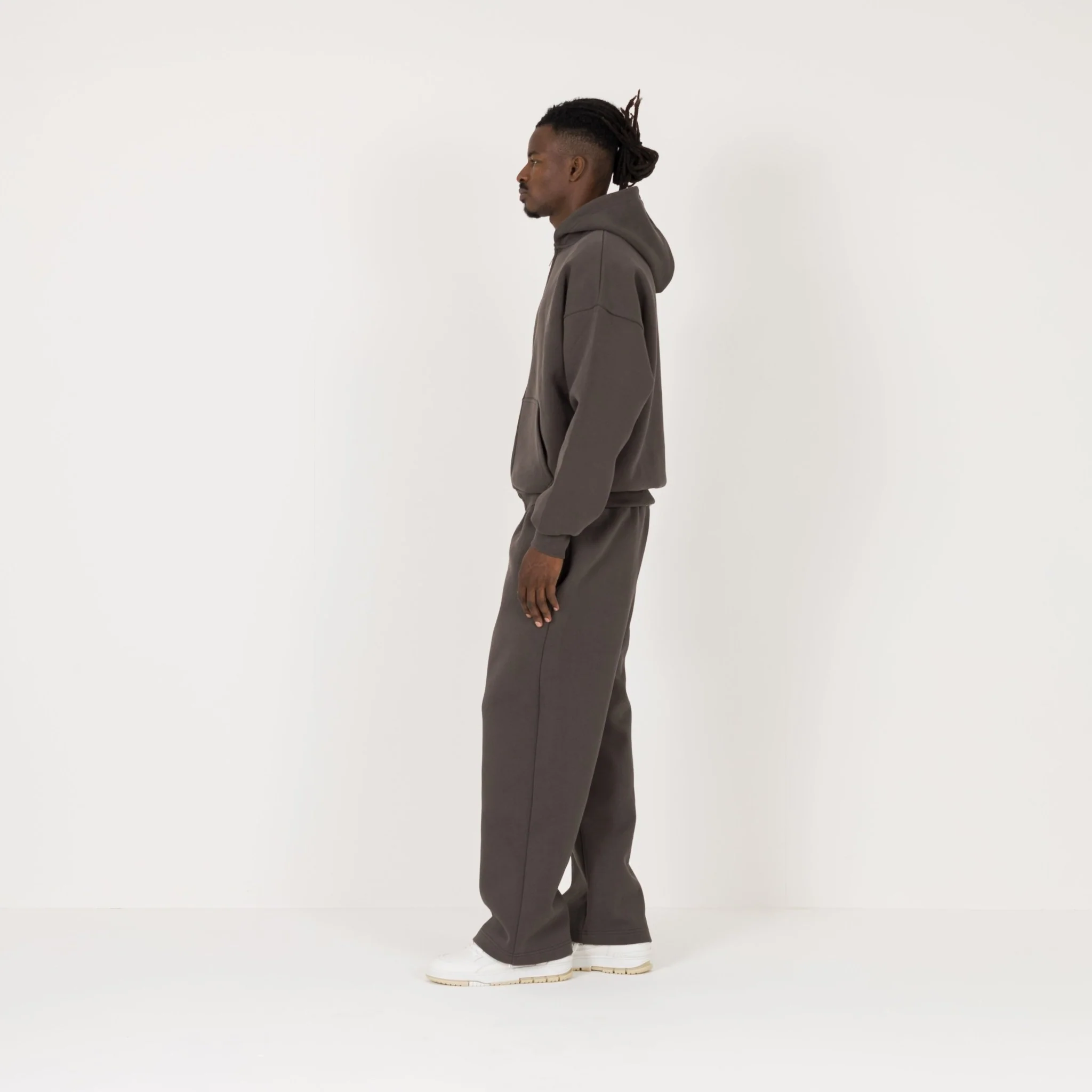 Sculpt Zip Hoodie - Moor Brown - Image 6
