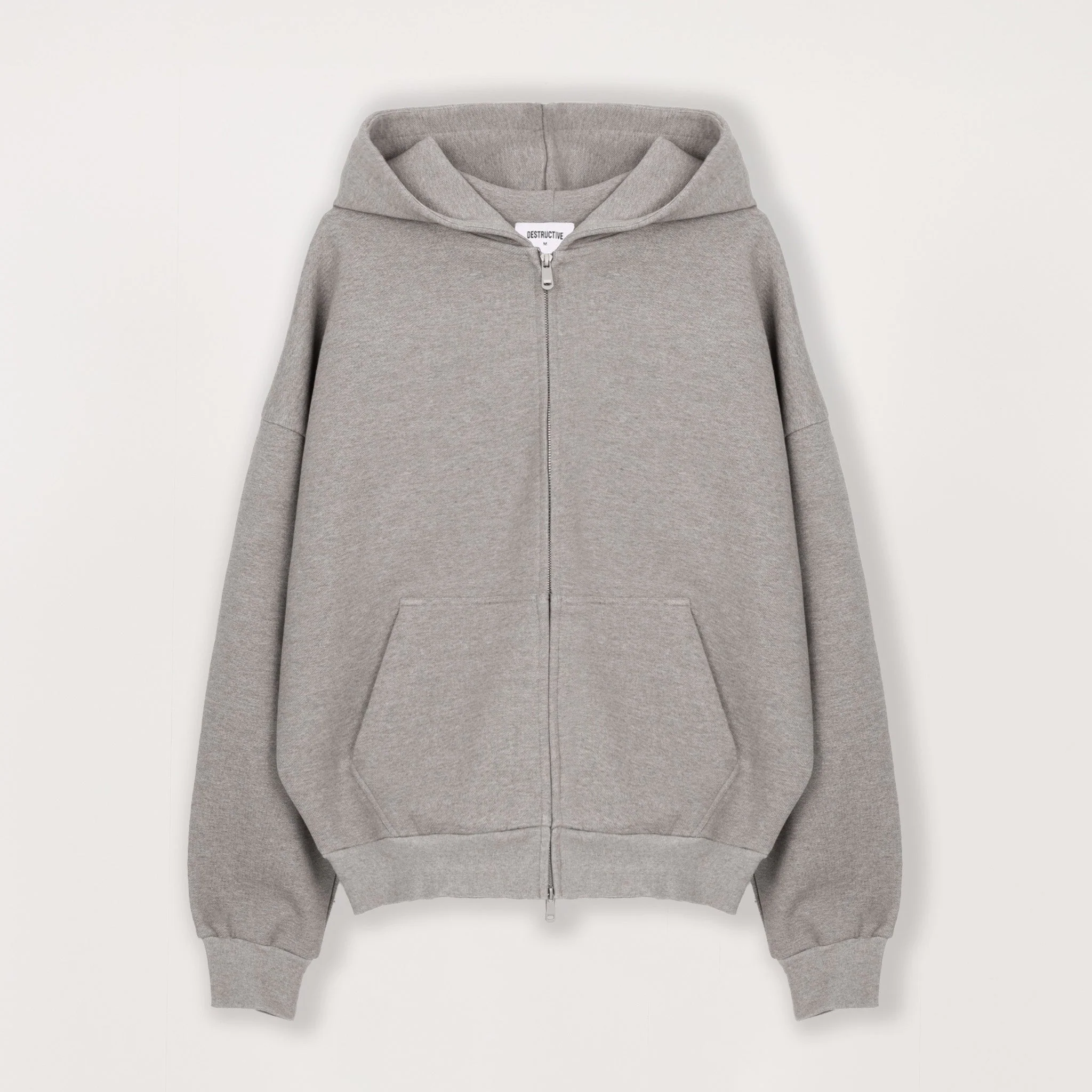 Sculpt Zip Hoodie - Stone Marl