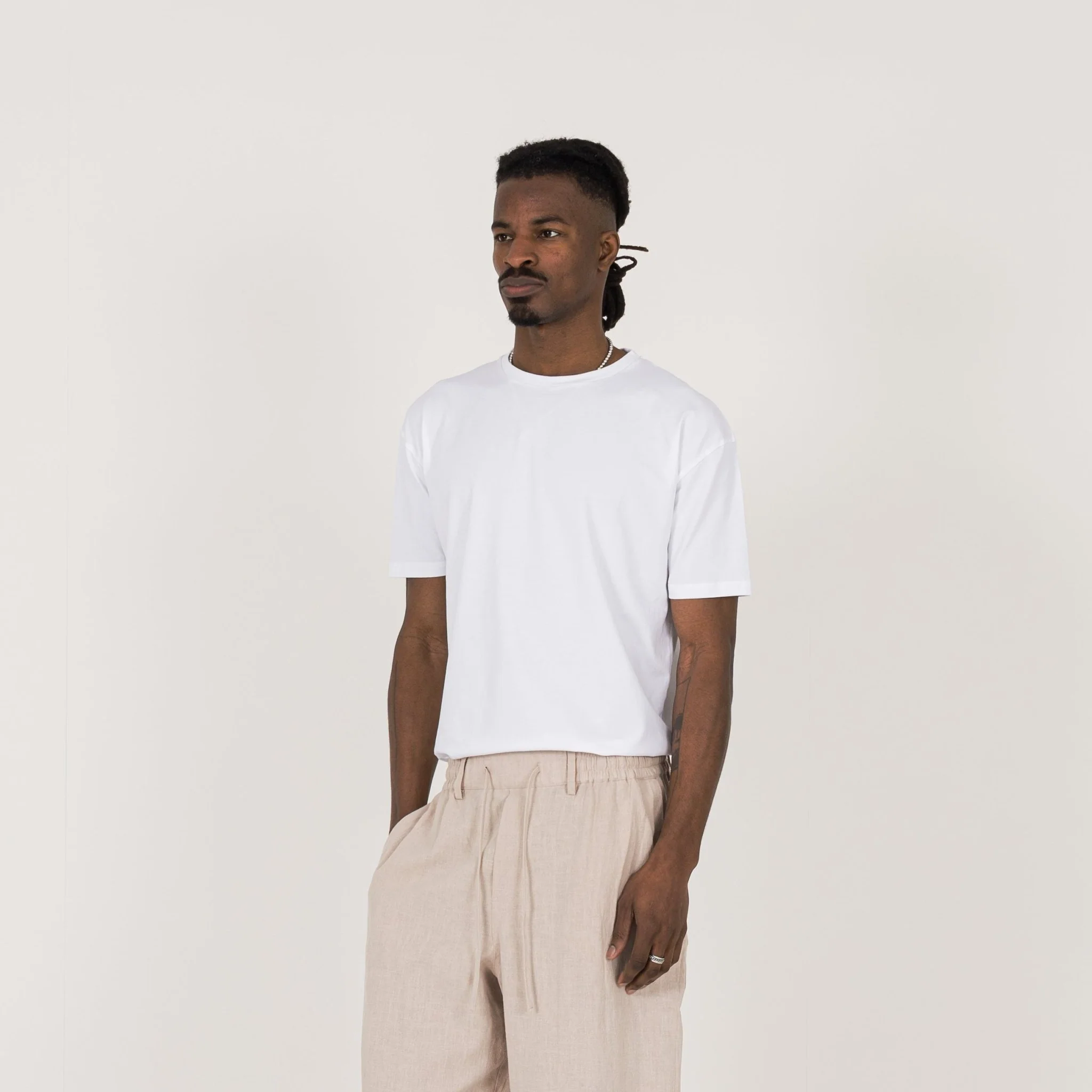 Tailored T-Shirt - White - Image 3