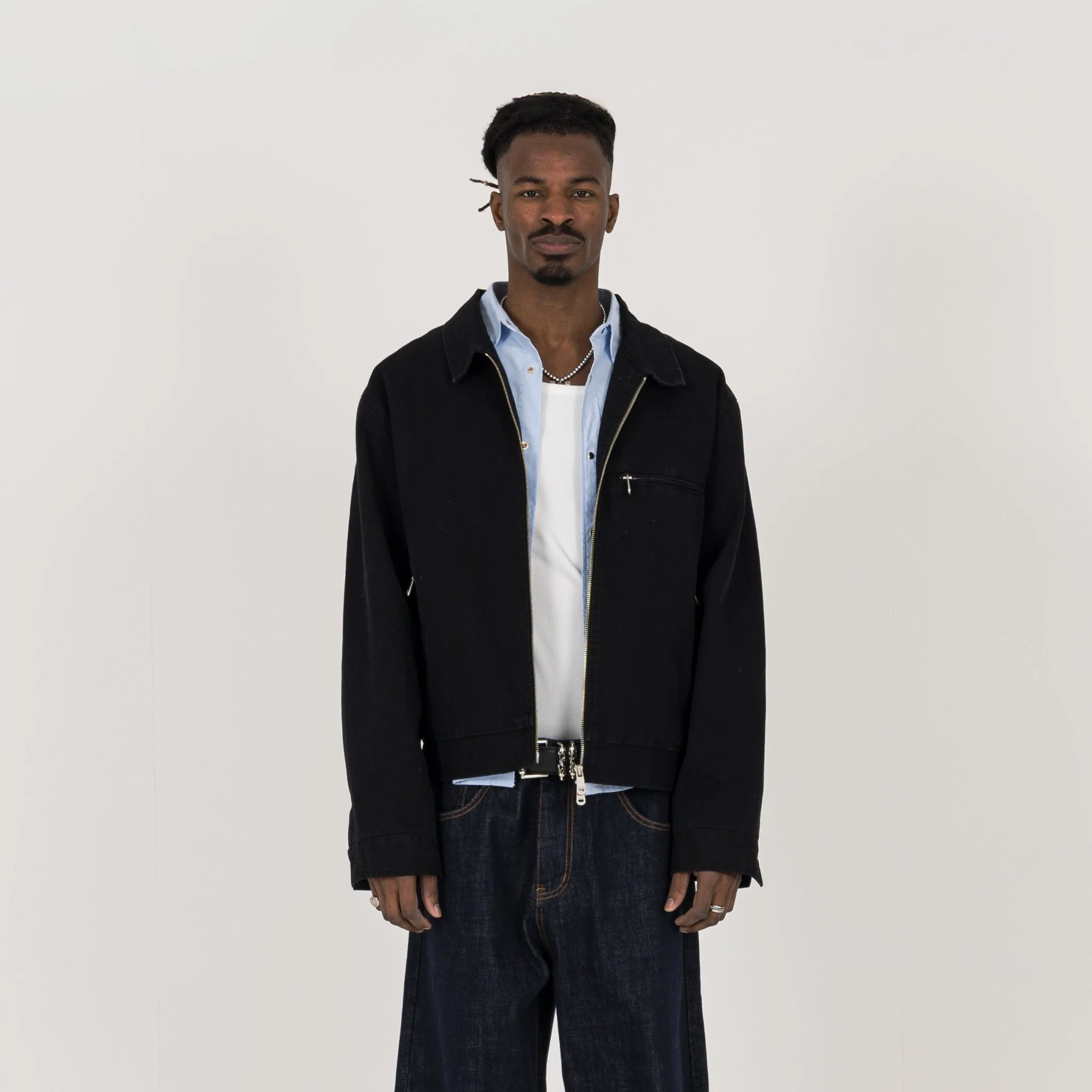 Utility Trucker Jacket - Vintage Black - Image 2