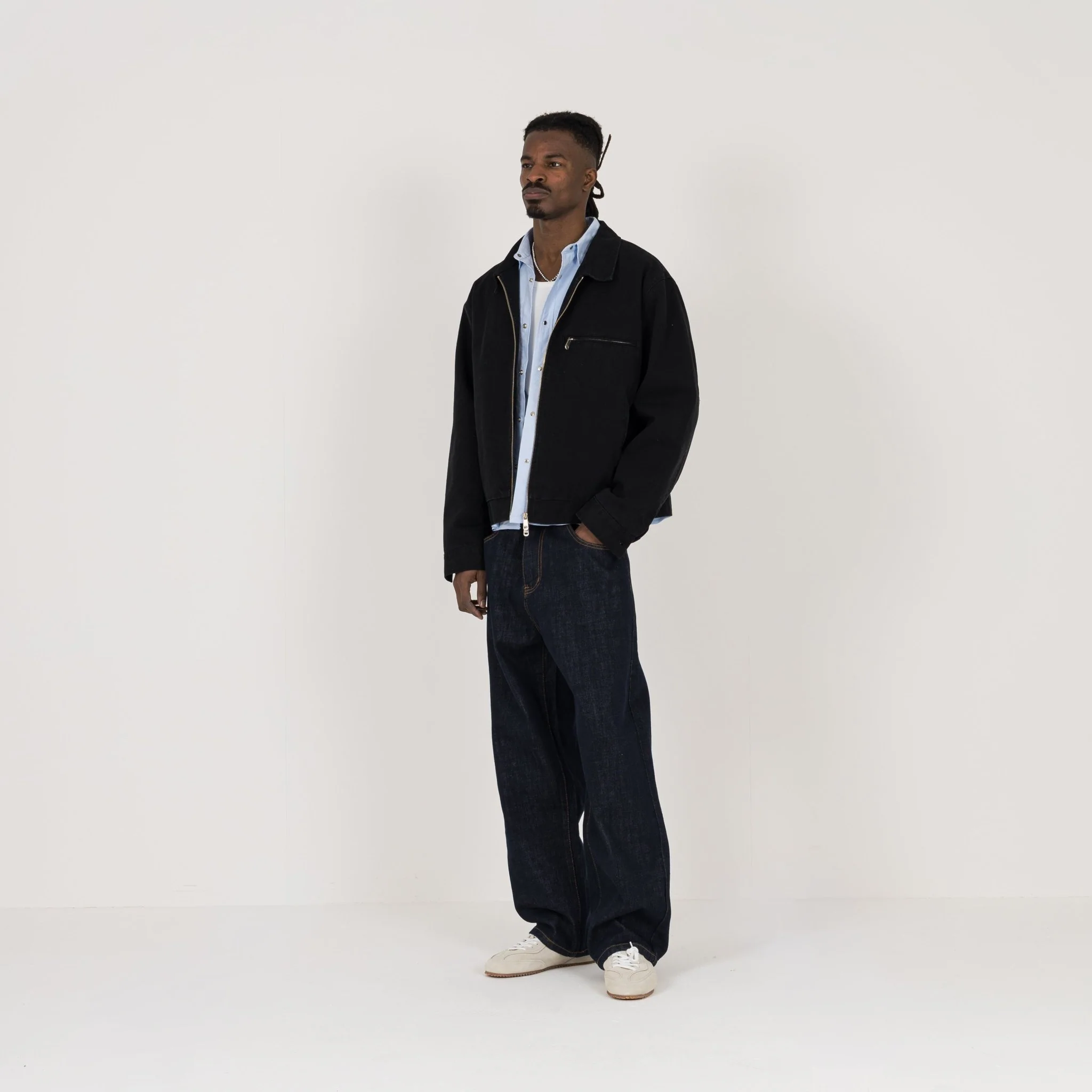Utility Trucker Jacket - Vintage Black - Image 5
