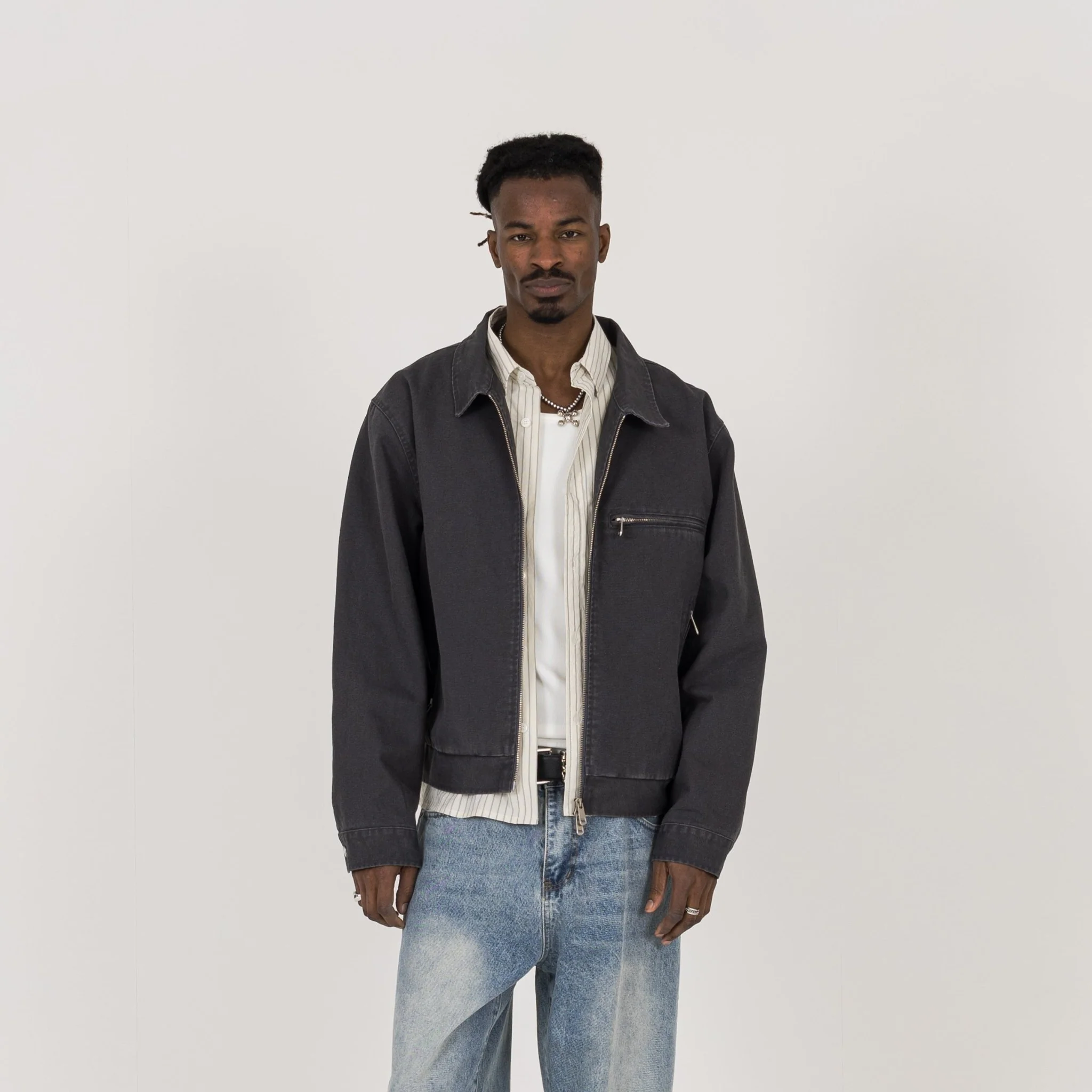 Utility Trucker Jacket - Vintage Grey - Image 2