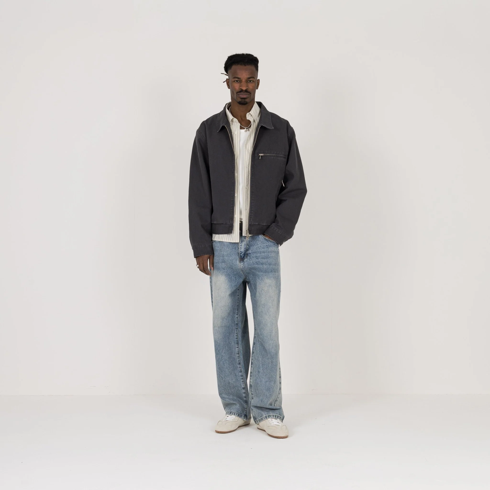 Utility Trucker Jacket - Vintage Grey - Image 4