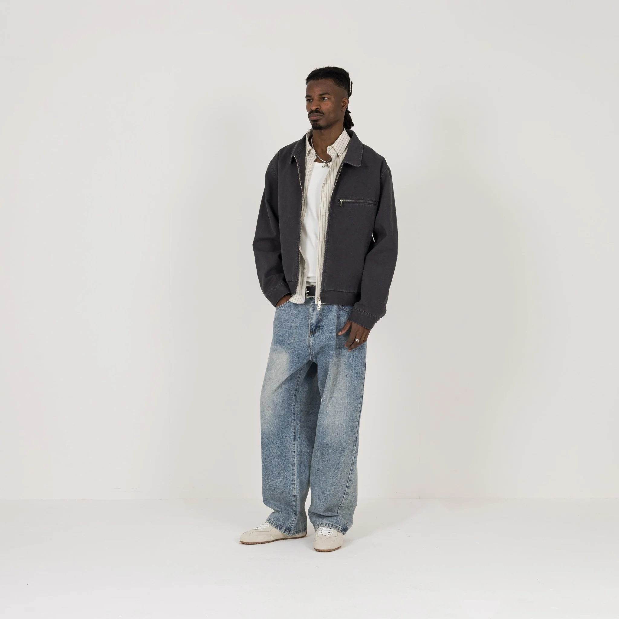 Utility Trucker Jacket - Vintage Grey - Image 5