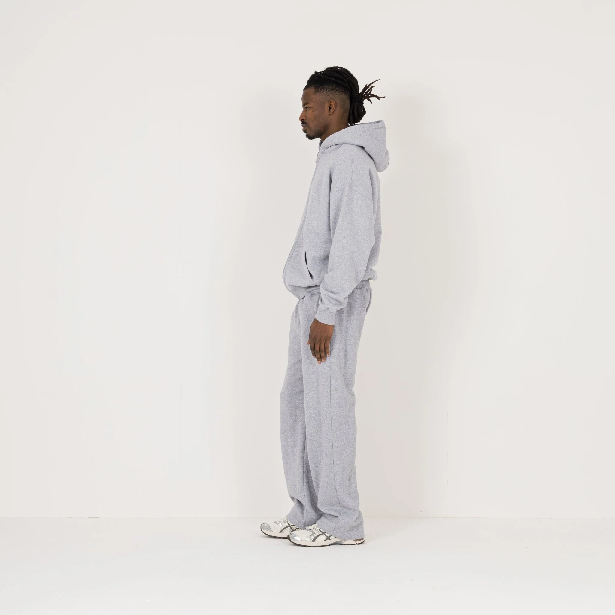 Zip Hoodie - Light Marl Grey - Image 6